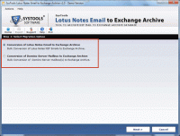 Migrate NSF to Exchange Archive screenshot
