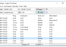 Angry IP Scanner screenshot