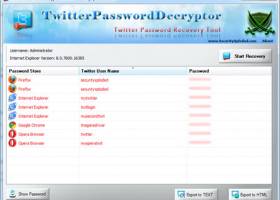 Twitter Password Decryptor screenshot