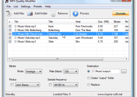 MP3 Quality Modifier screenshot