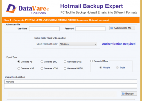 DataVare Hotmail Backup Expert screenshot