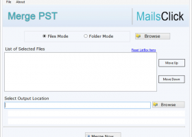 MailsClick Merge PST File screenshot