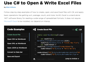 C# Open Excel File and Write to Excel screenshot