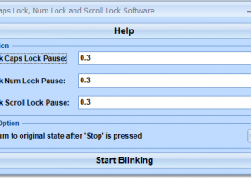 Blink Caps Lock, Num Lock and Scroll Lock Software screenshot