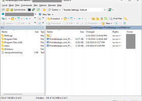 Portable WinSCP screenshot