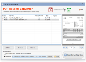 Adept PDF to Excel Converter screenshot