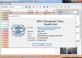 MSU Perceptual Video Quality Tool screenshot