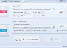 Free PDF To Word Converter screenshot