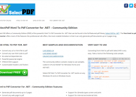 SelectPdf Html To Pdf Converter for .NET screenshot