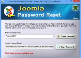 Joomla Password Reset screenshot
