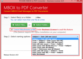 Apple Mail Mailbox format to PDF screenshot