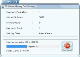 Memory Card Lost Files Recovery screenshot