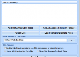 MS Access Tables To MS Access Database Converter Software screenshot