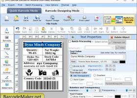 Industrial Barcode Printing Software screenshot