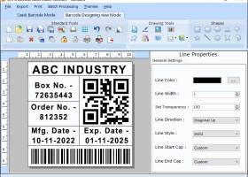 Standard Barcode Sticker Creator Program screenshot