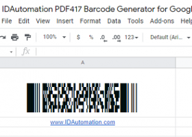 Sheets PDF417 Script for Google screenshot