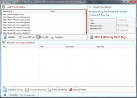 Website Meta Tag Extractor screenshot