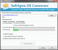 Convert OE DBX to PST screenshot