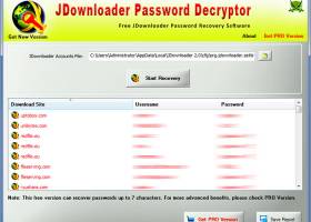 JDownloader Password Decryptor screenshot