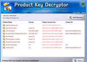 Product Key Decryptor screenshot