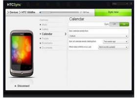 HTC Sync screenshot