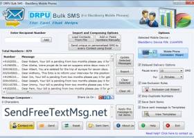 Blackberry Free Text Messaging screenshot