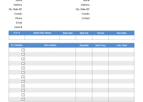 Sales Invoicing Template screenshot