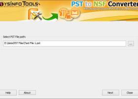 SysInfo PST to NSF Converter screenshot