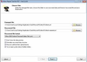 Inbox Repair Tool for PST screenshot