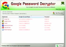 Password Decryptor for Google screenshot