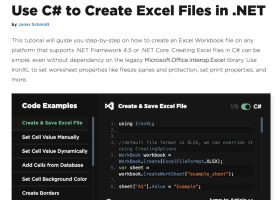 C# Create Excel File Tutorial screenshot