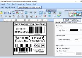 Retail Store Barcode Printing Software screenshot