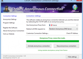 ChrisPC Anonymous Connection screenshot