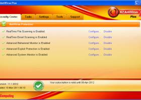 K7 AntiVirus Plus screenshot