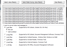 Mozilla Thunderbird Export email to PST screenshot