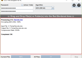 S.S.E. File Encryptor for PC screenshot