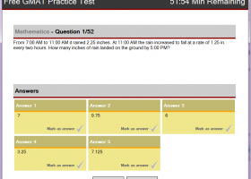 Free GMAT Practice Test screenshot