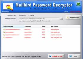 Mailbird Password Decryptor screenshot