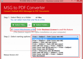 Convert MSG to PDF screenshot