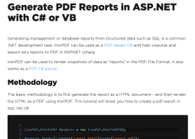 CSharp PDF Reports screenshot