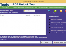 ToolsGround PDF Unlock Tool screenshot