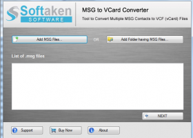 Softaken MSG to vCard Converter screenshot