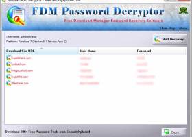 FDM Password Decryptor screenshot