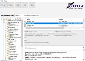 Exchange EDB Server Recovery Software screenshot