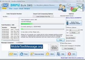 Bulk SMS Software for Blackberry Phones screenshot