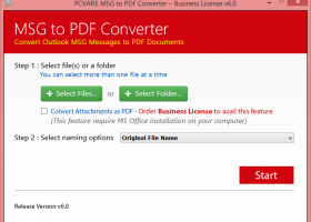 MSG to PDF Converter screenshot