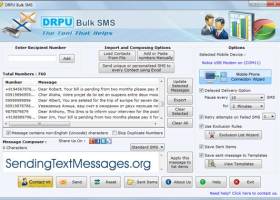 GSM Bulk Text Message Software screenshot