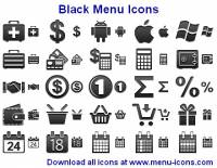 Black Menu Icons screenshot