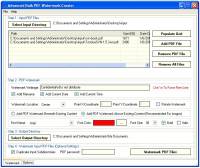 Advanced Bulk PDF Watermark Creator screenshot