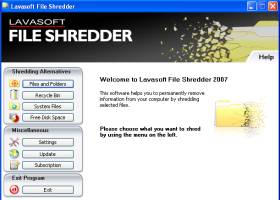 Lavasoft File Shredder 2009 screenshot